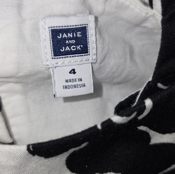 Janie and Jack Monochrome Floral Dress - Picture 4 of 4